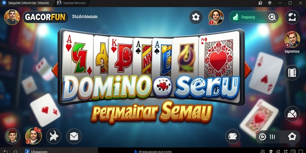 Tampilan gameplay GACORFUN saat seru bermain Domino.