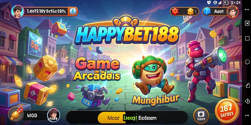 Tampilan gameplay seru dari HAPPYBET188 dengan tantangan Arcade.
