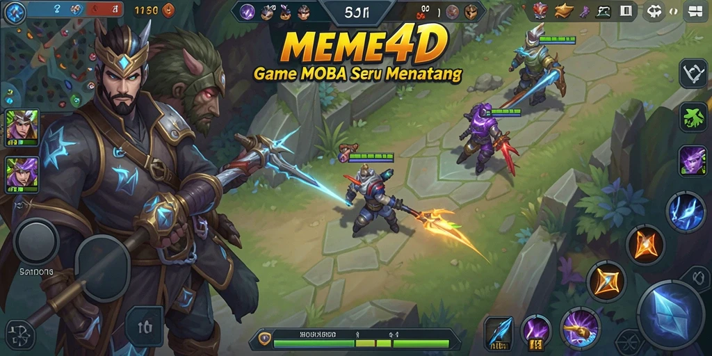 Tangkapan layar utama dari gameplay seru di MEME4D.