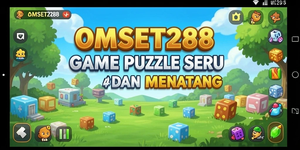 Screenshot gameplay OMSET288 menampilkan serunya menyelesaikan puzzle.