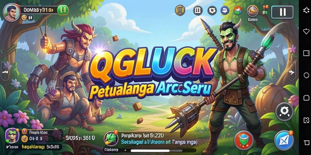 Screenshot gameplay QGLUCK menampilkan aksi seru dan grafis yang menawan.