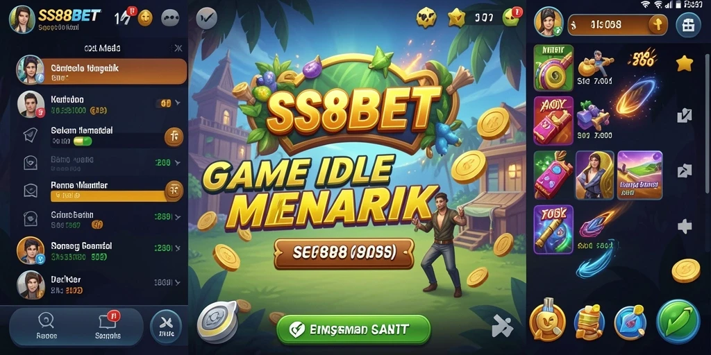 Tangkapan layar utama SS88BET menampilkan aksi gameplay Idle yang menarik.