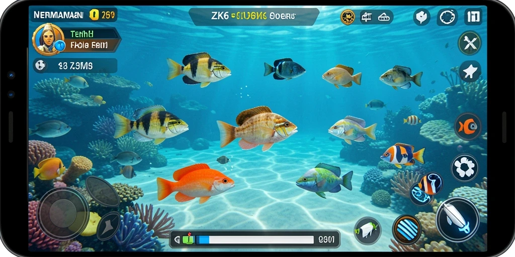 Gameplay seru ZK6 menembak ikan dengan grafis menarik.
